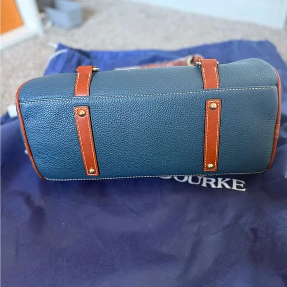 NTW Large Pebbled Leather Satchel in color Jeans - Picture 6 of 10